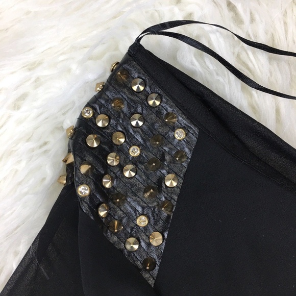 Double Zero Women's Black One Shoulder Blouse S - Picture 3 of 6